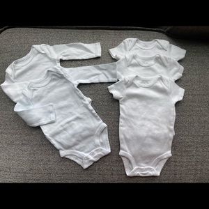 3 month white onesie lot